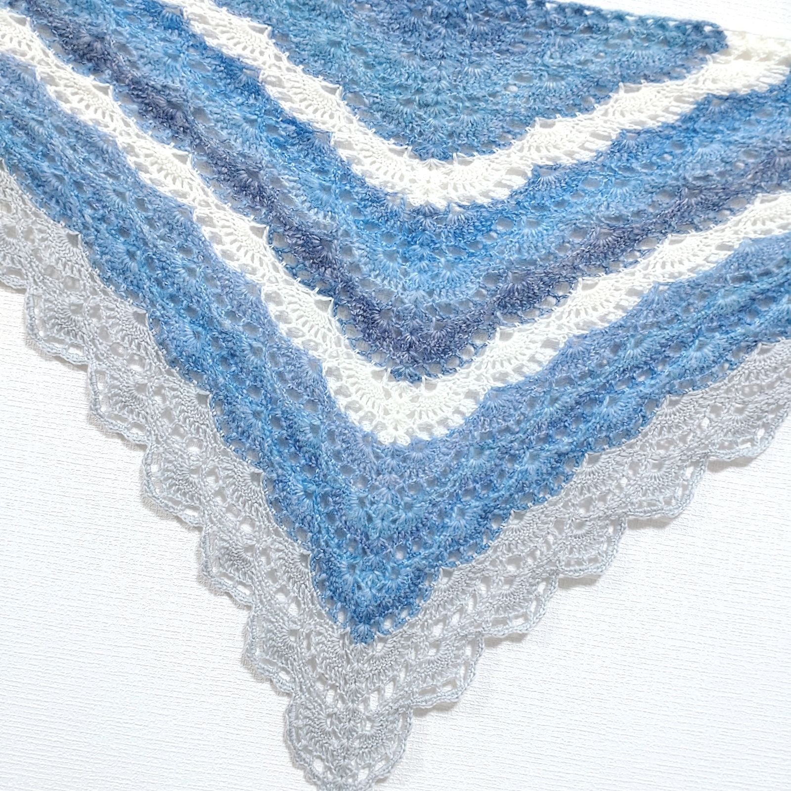 三角ショール ショール ストール 秋冬 バレエショール セレストブルー