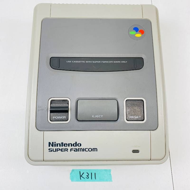 K 311 すぐに遊べるセット Nintendo SUPER Famicom 1 CHIP 03 本体 コントローラー 互換AVケーブル ACアダプター セット 任天堂 ニンテンドー スーパーファミコン スーファミ SFC 据置型ゲーム機 第4世代
