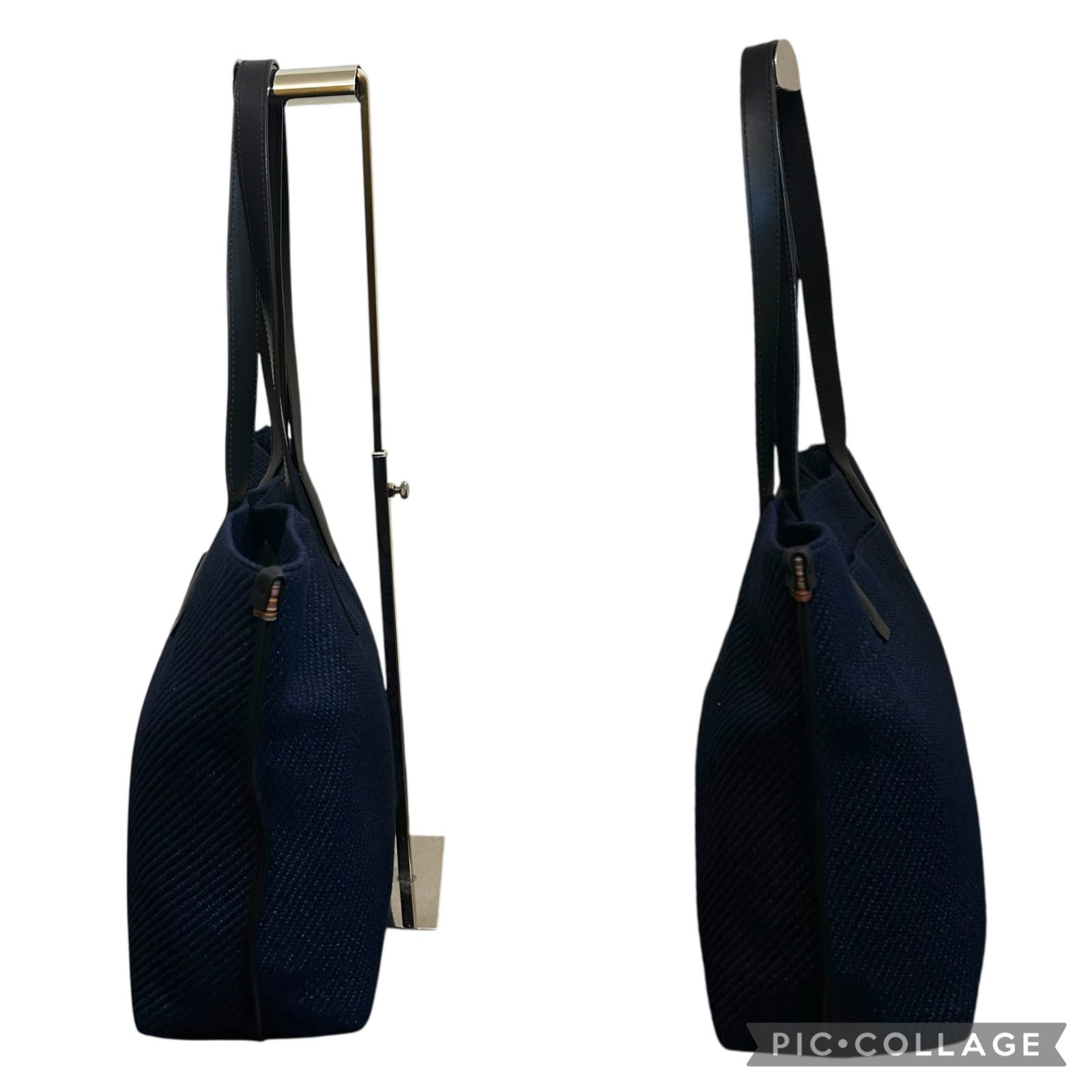 【新品】PAUL SMITH ポールスミス PS トートバッグ ネイビー レザー 新品】PAUL SMITH ポールスミス PS トートバッグ ネイビー レザー 新品