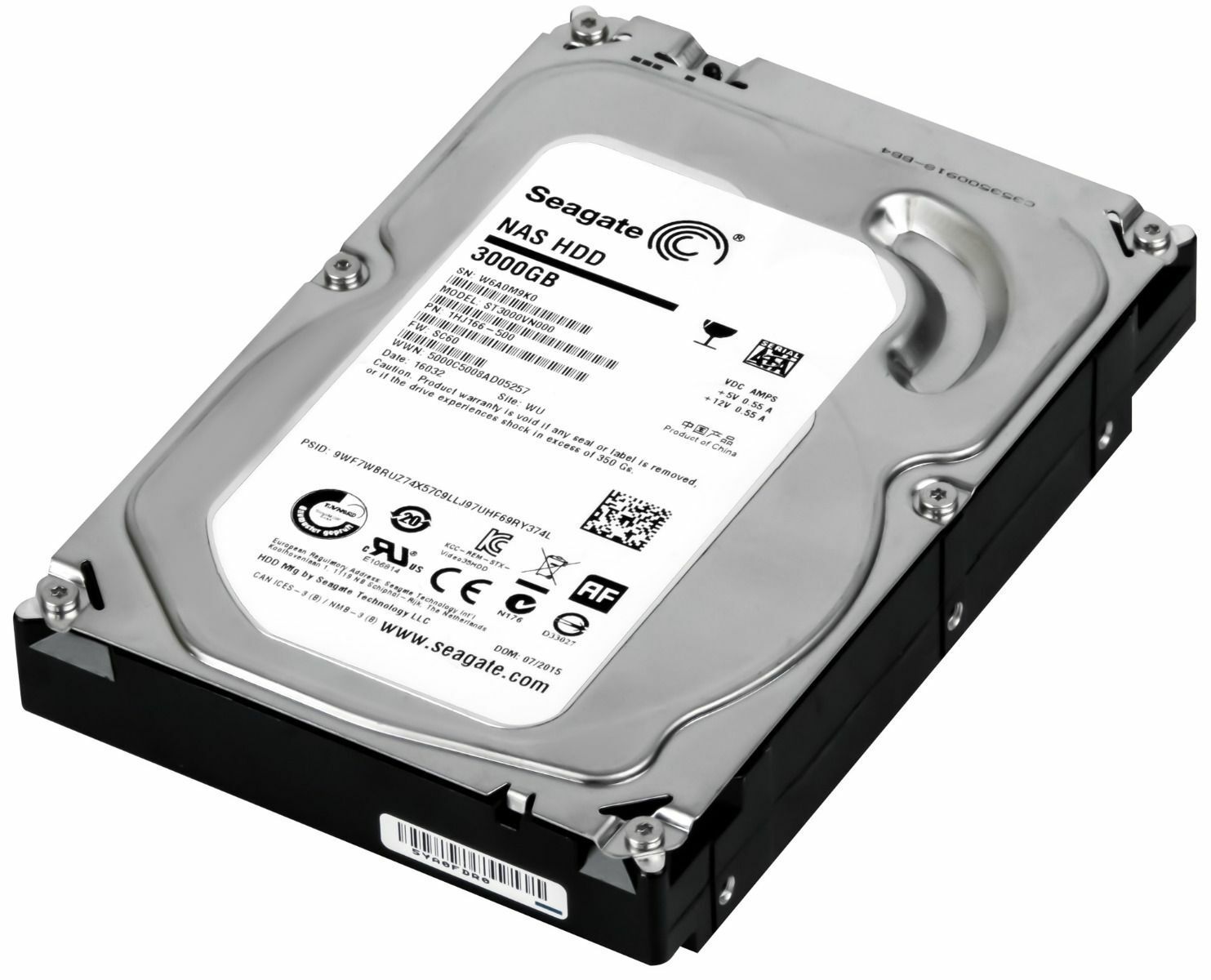 3年保証】Seagate NAS HDD 3TB 5900 RPM 64MB SATA III ST3000VN000