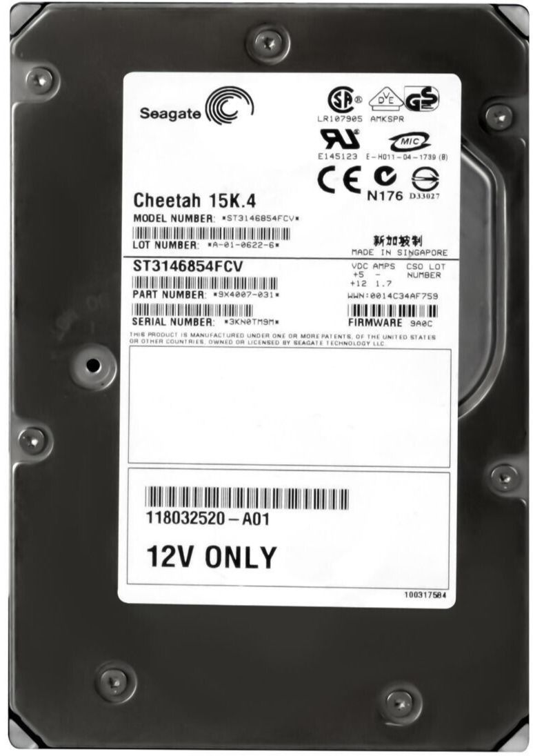 邦楽 Hard Disk 3年保証】Hard Drive EMC 118032520-A01 ST3146854FCV 146GB 15000RPM