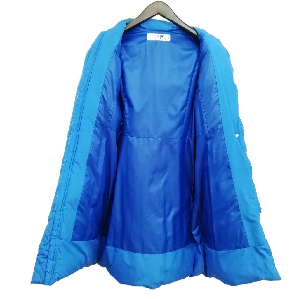 23区 オンワード樫山 ダウンコート ロング ダウンジャケット 38 ブルー