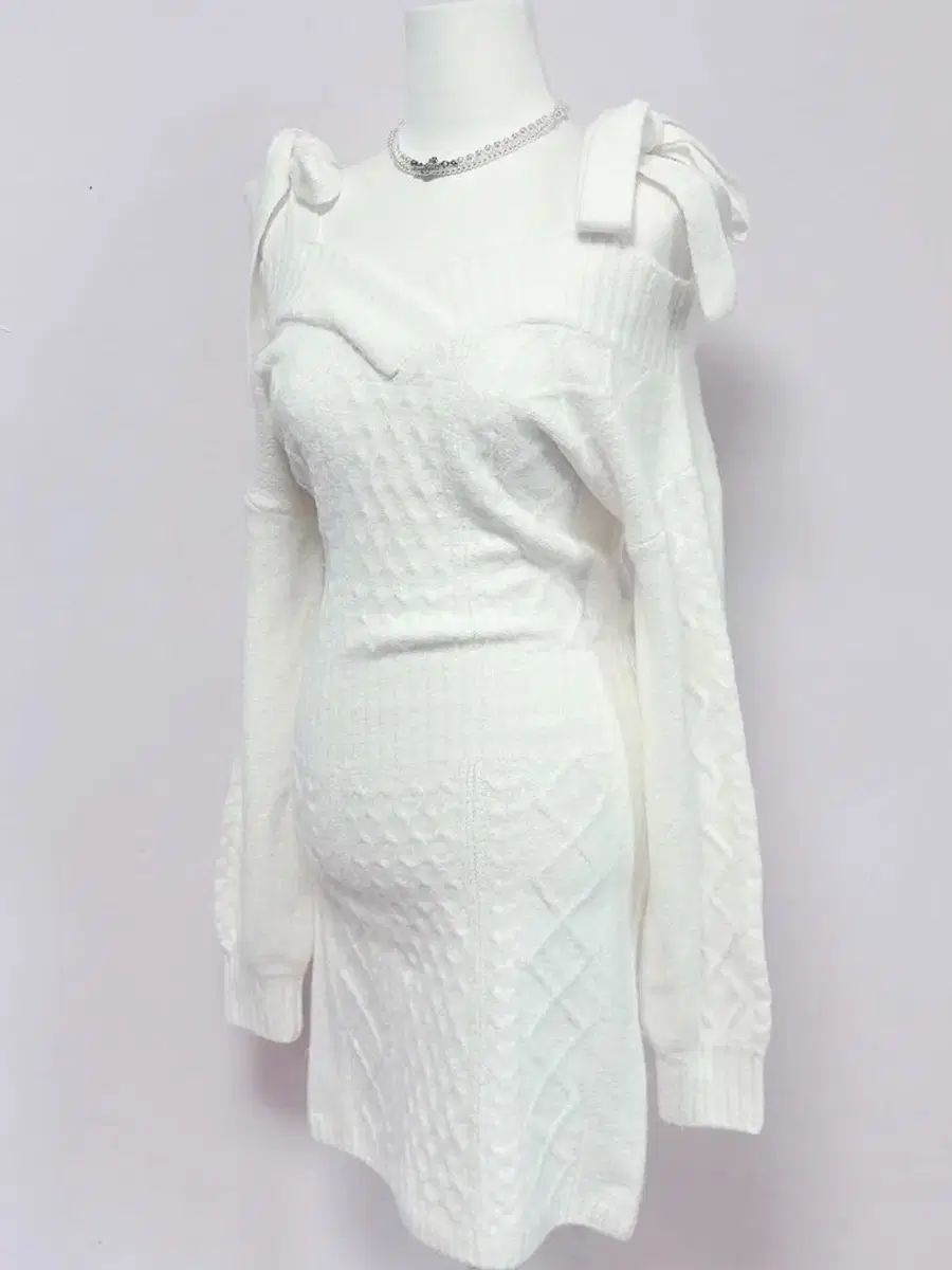 イコヴィンテージ リー リボン オフショルダー ONE PIECE