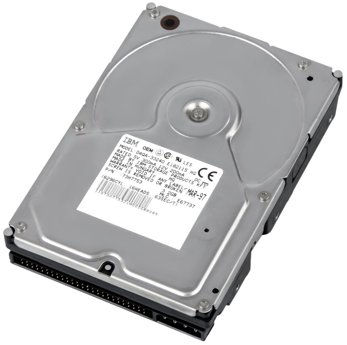 ハードディスクドライブ 3年保証】Hard Drive IBM 73H7753 DAQA-33240 3.2GB 5400RPM 16MB ATA