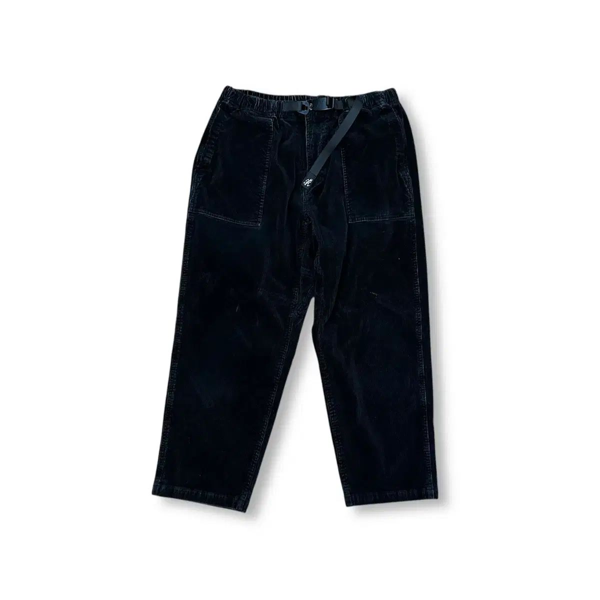 グラミチ ブラック コーデュロイ ベルト付き パンツ