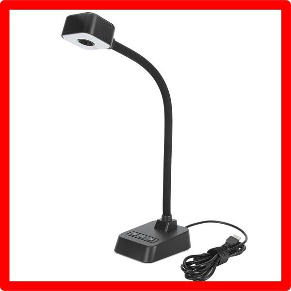 教師用 4K USB 書画カメラ Ultra HD A3 サイズキャプチャ 画像反転 折りたたみ式 オンライン会議 マイク内蔵 オートフォーカス 3 段階 LED ライト