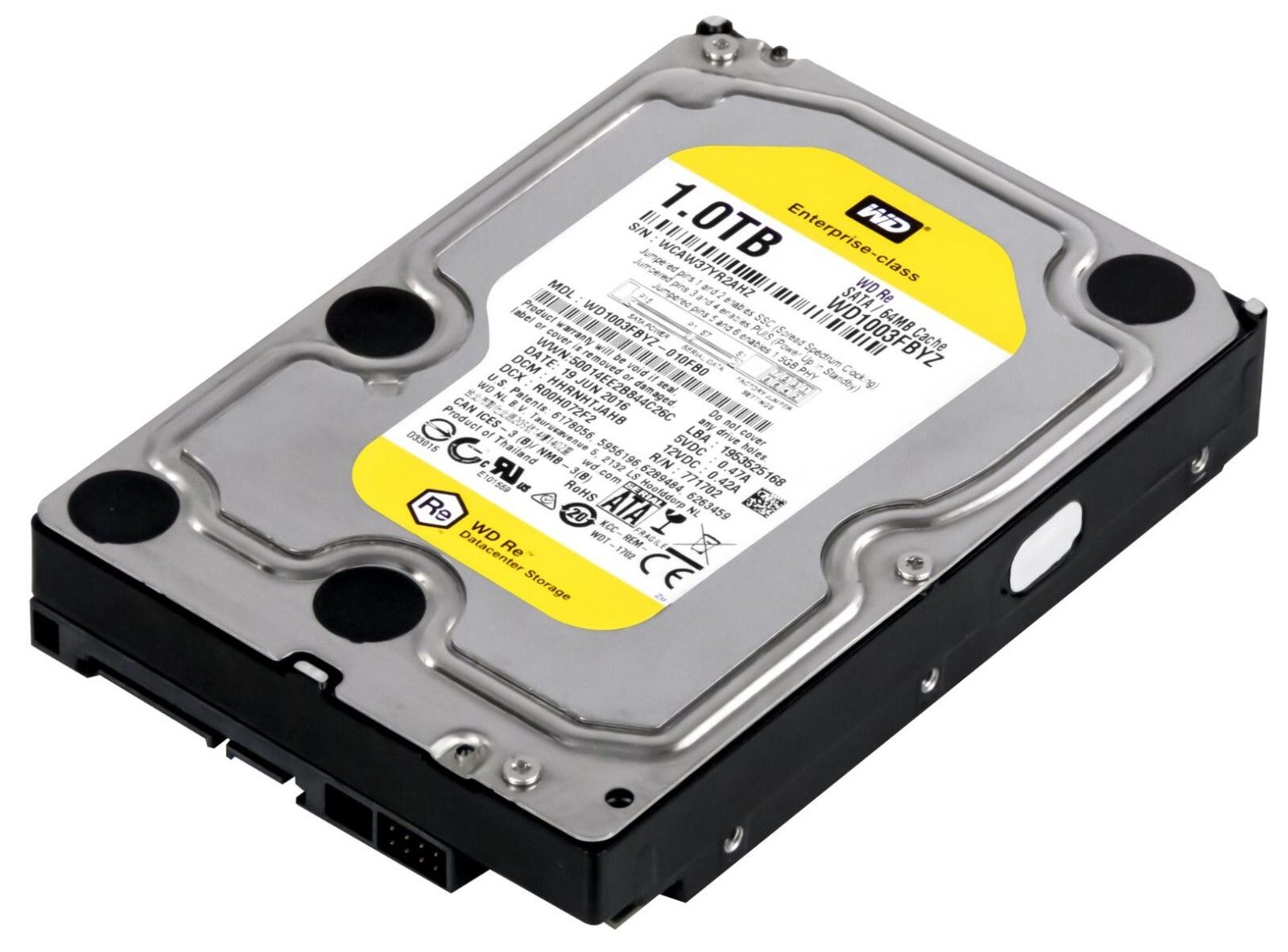 爆買い，セール 【3年保証】Hard Drive Western Digital Re 1TB WD1003FBYZ 7200U/Min 64MB 3.5 内蔵型ハードディスクドライブ