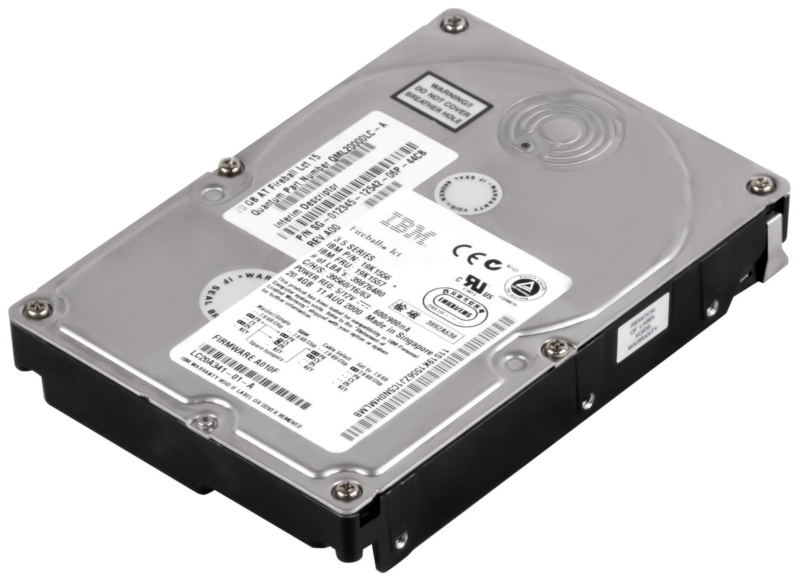 【送料無料，人気SALE】 【3年保証】Ibm 19k1557 19k1556 20gb 4.5k Ata 3.5 Qml20000lc-A 内蔵型ハードディスクドライブ