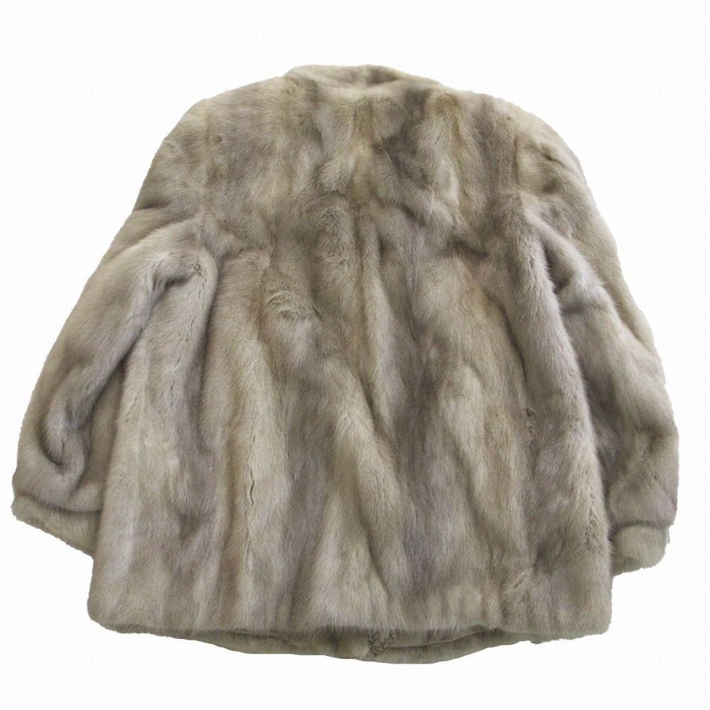 サファイアミンク リアルファー 本毛皮 コート ハーフコート サイズ13