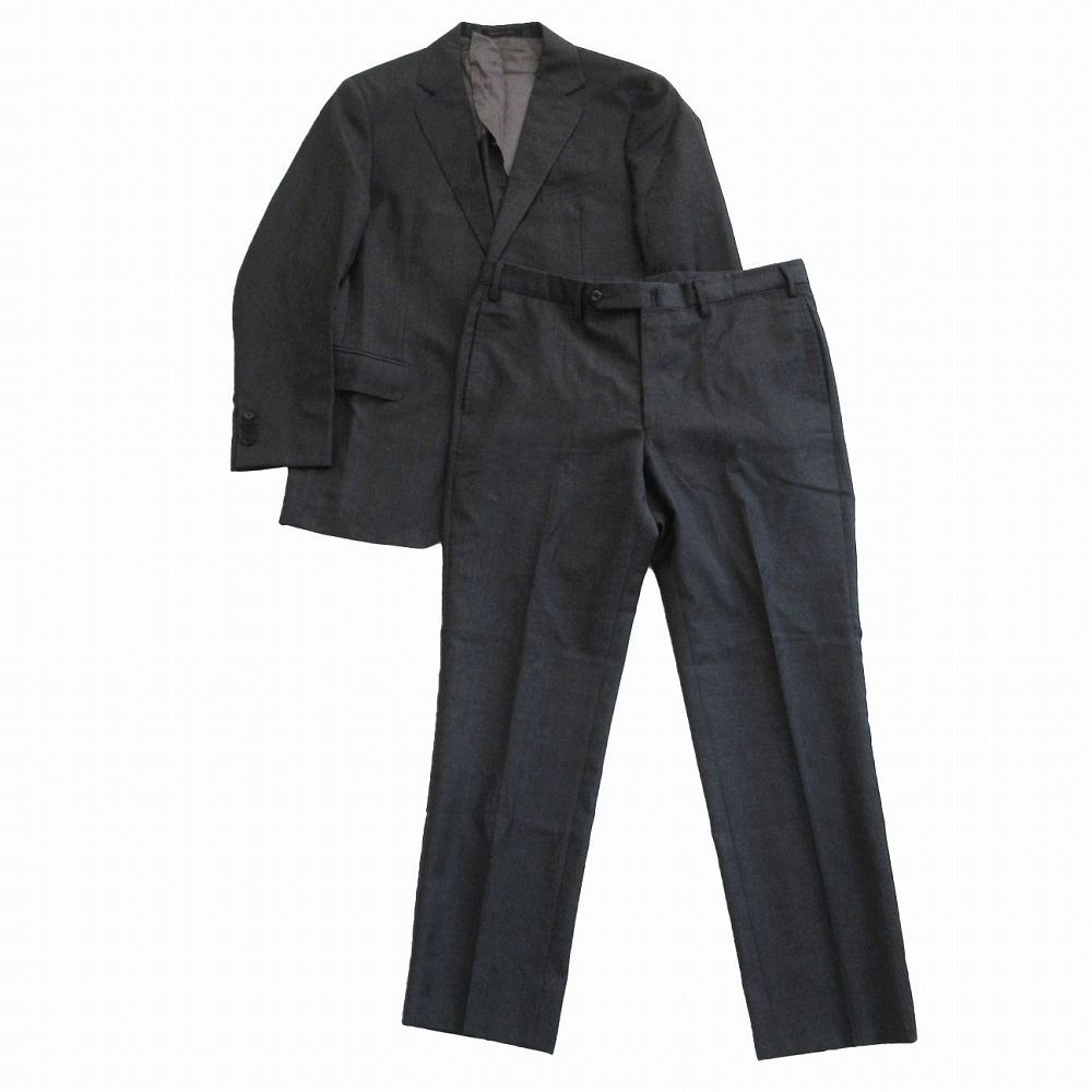 美品✨バーニーズニューヨーク×カノニコ　セットアップスーツ　紺　近年モデル　総裏 極美品 エディフィス カノニコ セットアップ スーツ 紺 ストライプ