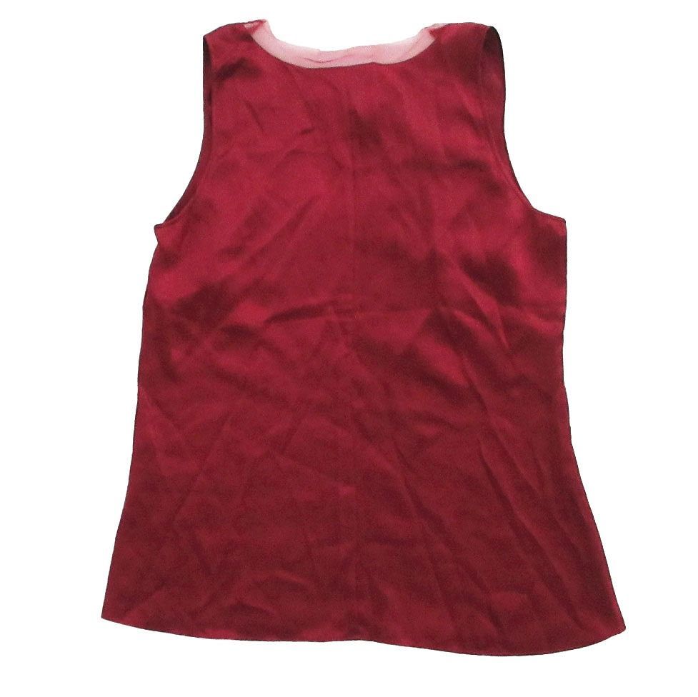 Max Mara マックスマーラ 銀タグ シルク スパンコール ブラウス ノースリーブ トップス 42 L レディース