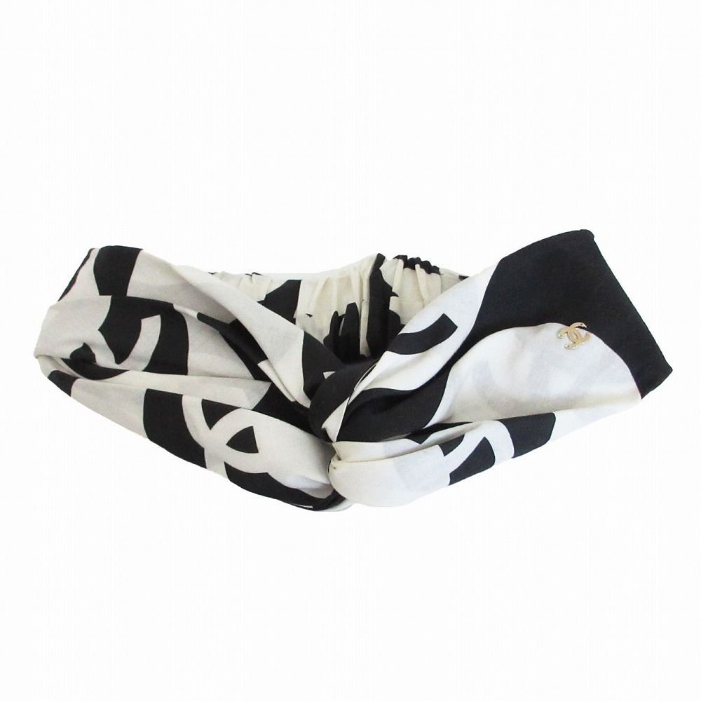 CHANEL シャネル AA7500 ココマーク ロゴプリント ヘアバンド ヘア