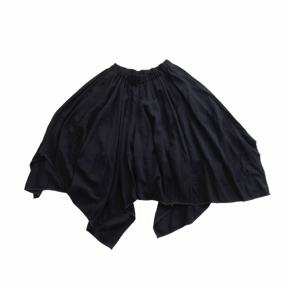 gomme ゴム GD P 59 429 ワイド キュロットスカート フ ミモレ丈 ネイビー サイズM レディース