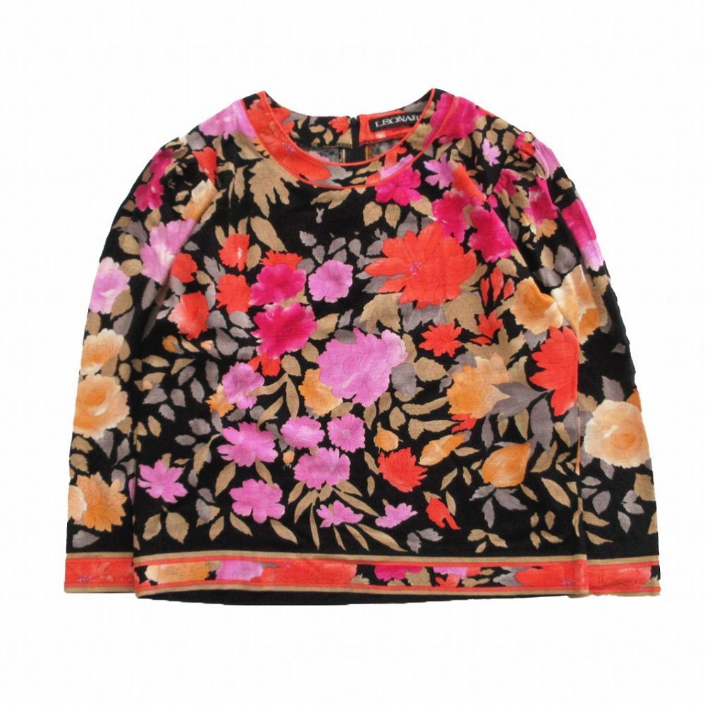 ア*タ様 LEONARD レオナール フラワープリント 長袖 トップス LEONARD レオナール フラワープリント カットソー プルオーバー