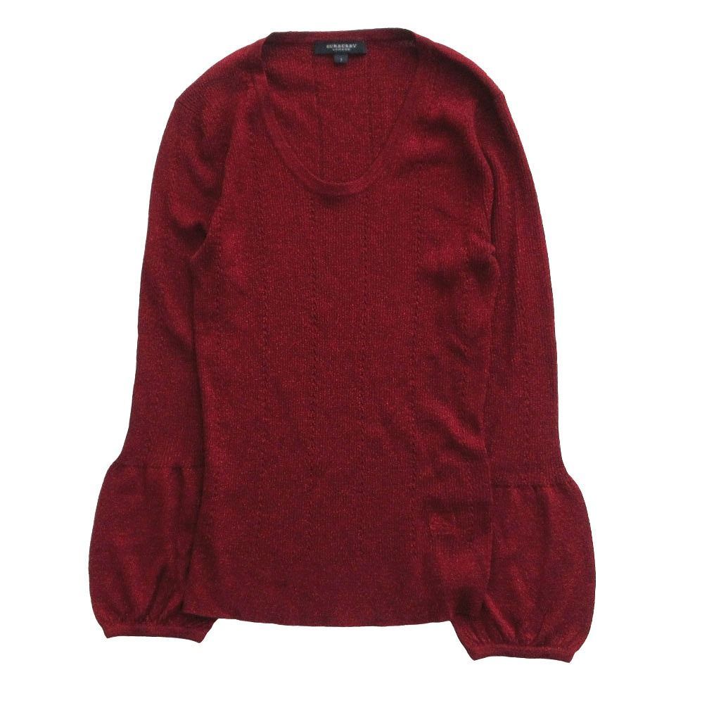 BURBERRY LONDON バーバリーロンドン ラメ入り リブニット トップス