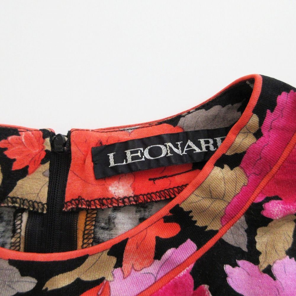 LEONARD レオナール フラワープリント カットソー プルオーバー