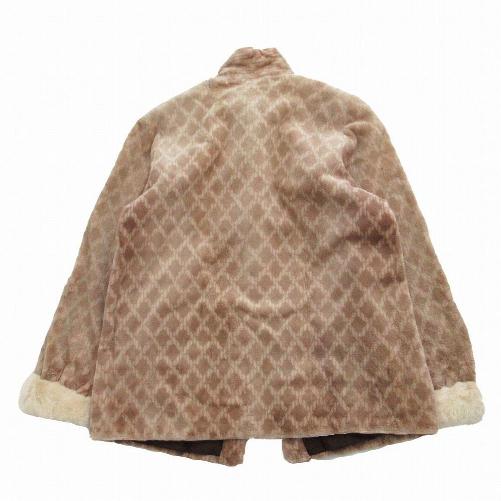 SAGA MINK サガミンク シェアードミンク 本毛皮 ハーフコート 総柄