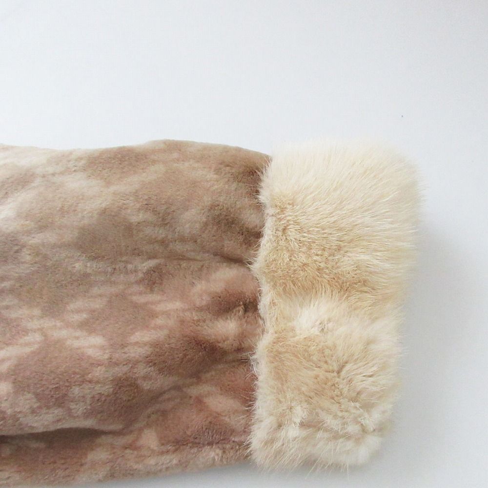 SAGA MINK サガミンク シェアードミンク 本毛皮 ハーフコート 総柄