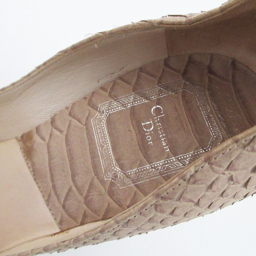 Christian Dior クリスチャンディオール パイソンレザー ポインテッド Christian Dior クリスチャンディオール パイソンレザー ポインテッド