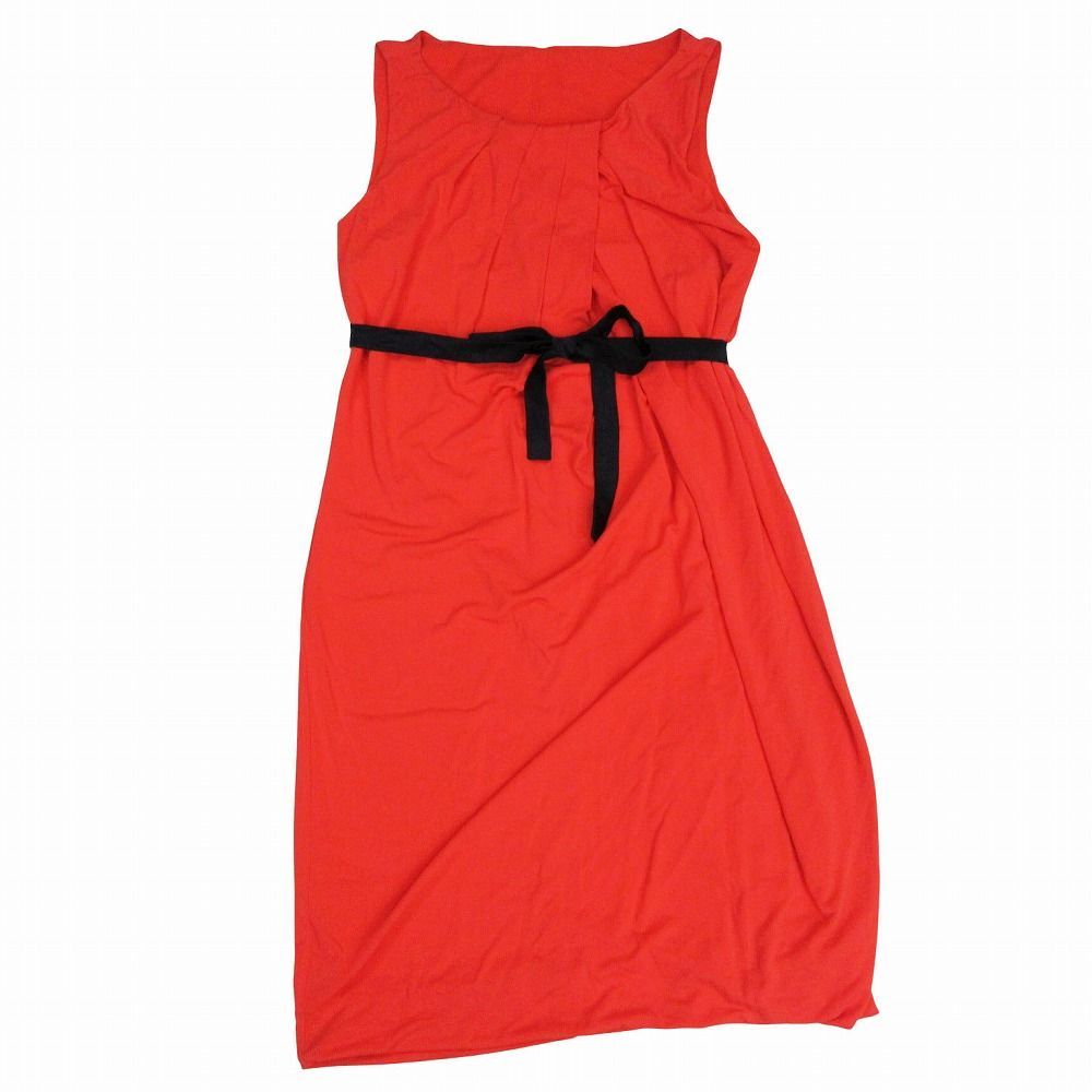 MaxMara マックスマーラ ギャザー ノースリーブ ワンピース ひざ丈