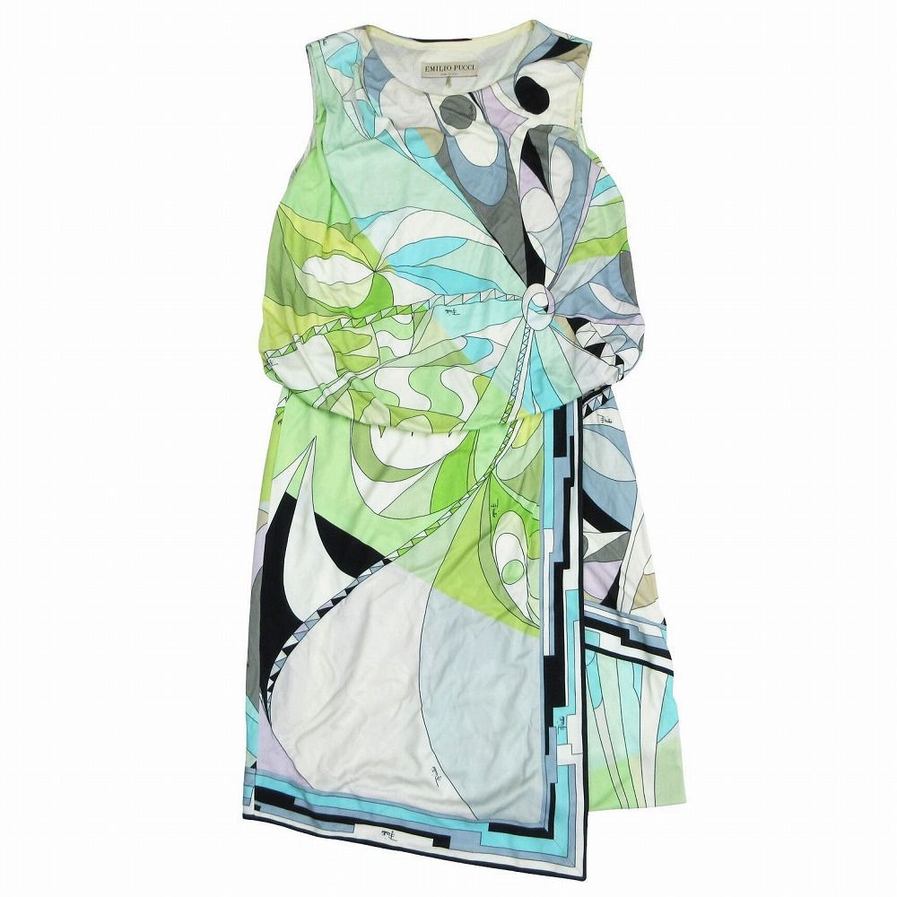 お値下　EMILIO PUCCI　エミリオ・プッチ　膝丈ワンピース お値下 EMILIO PUCCI エミリオ・プッチ 膝丈ワンピース - メルカリ