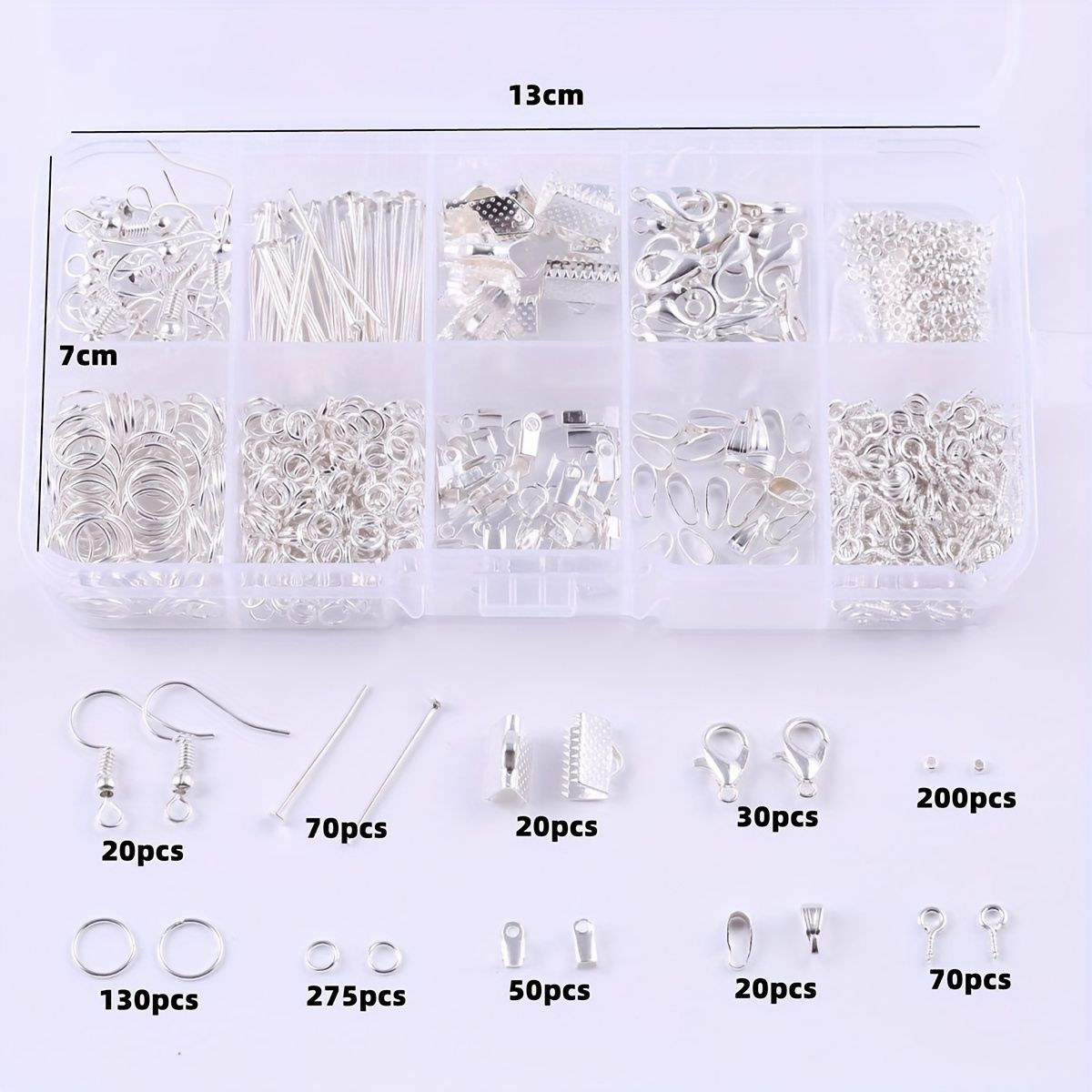 アクセサリー　大量　まとめ　手作りキット②⭐︎ ラインストーン ネックレス 4個作れる 手作り キット ゆうパケット送料