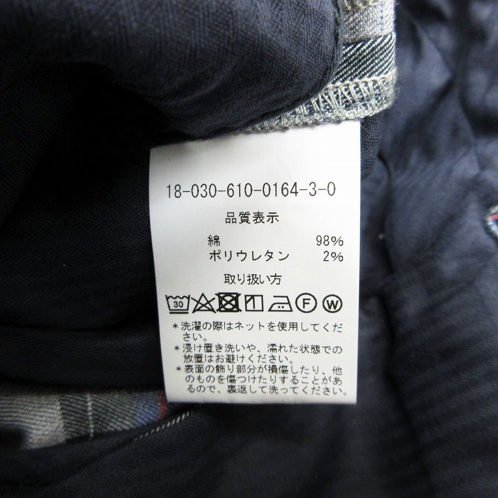 RICCARDO METHA リカルドメッサ チェック柄 1タック スラックスパンツ