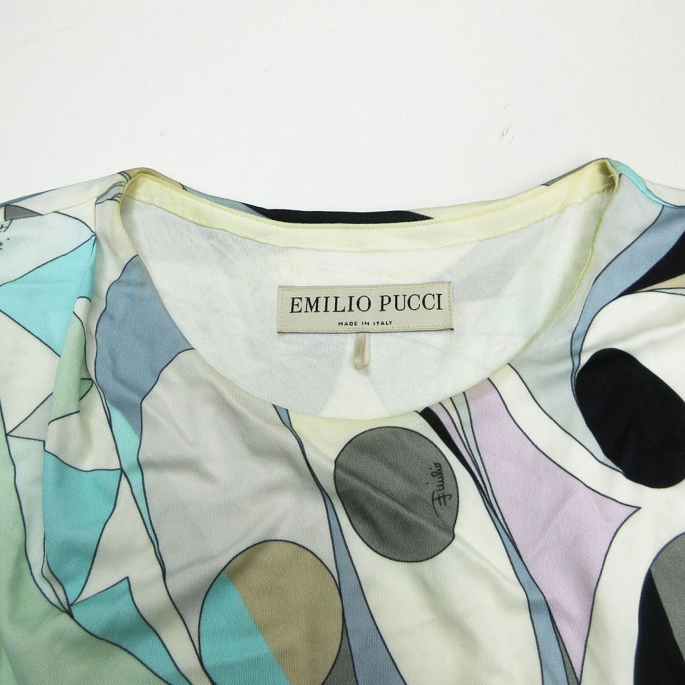 EMILIO PUCCI エミリオプッチ プッチ柄 ノースリーブ ワンピース ひざ