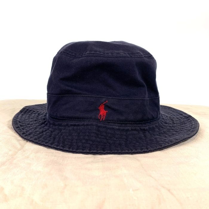 【SUNNYです】ポロラルフローレンのバケットハット Ｌサイズ・ネイビー POLO RALPH LAUREN(ポロ ラルフ ローレン) コットン チノ ポロ