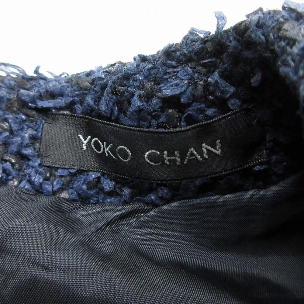 YOKO CHAN ヨーコチャン YCD-317-343 ツイードコクーンワンピース 半袖