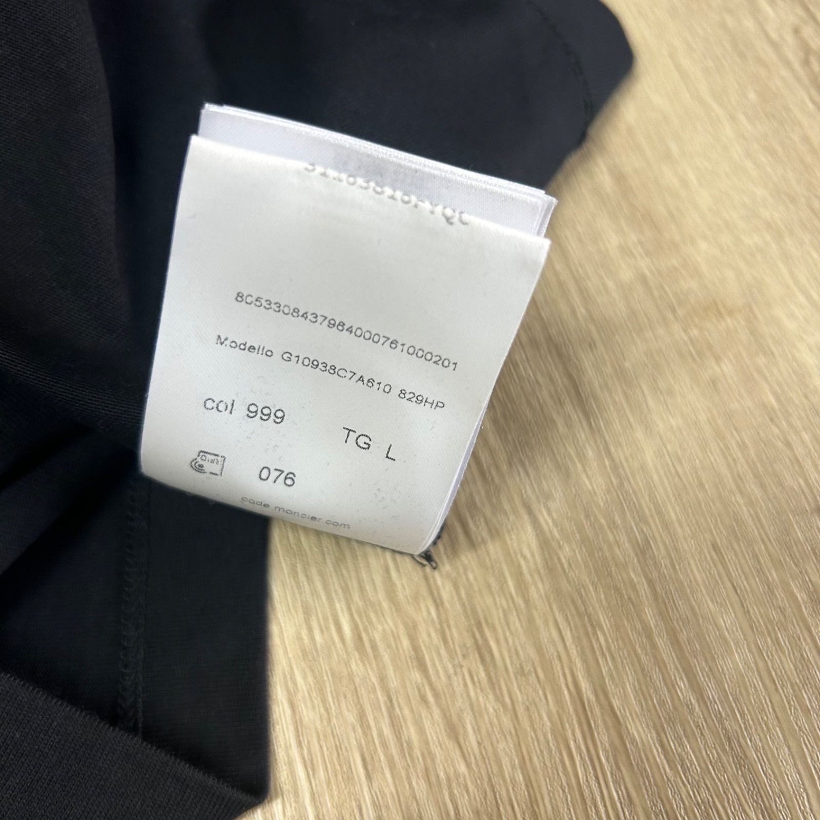  MONCLER モンクレール 半袖 Tシャツ黒L 半袖(Tシャツ) Tシャツ カットソー