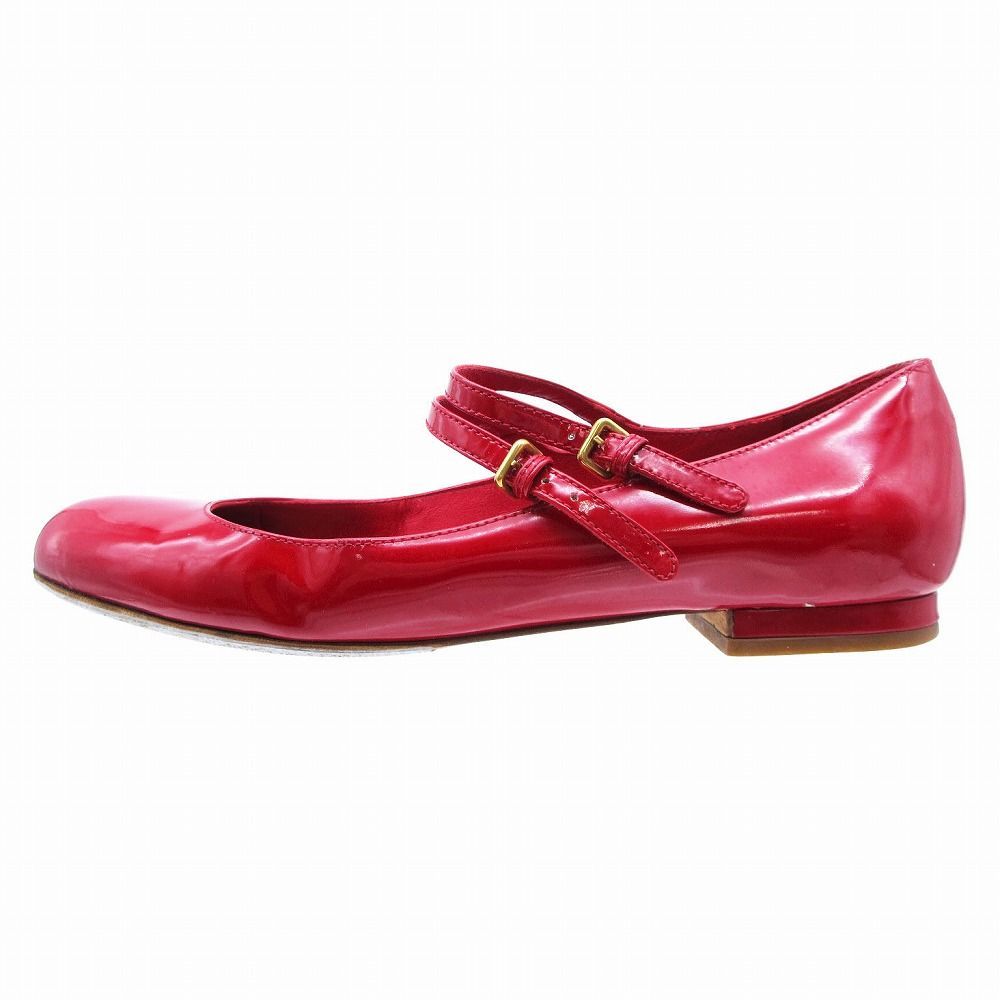 ミュウミュウ エナメル ドレスシューズ ボルドー 厚底 未使用 MIUMIU ミュウミュウ MIUMIU ローファー 革靴 靴 シューズ パテント レッド 未