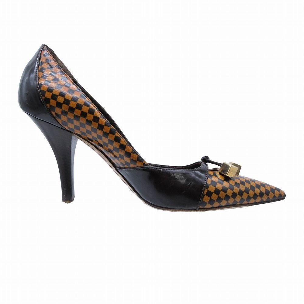 LOUIS VUITTON ルイヴィトン ダミエ キューブリボン ポインテッドトゥ