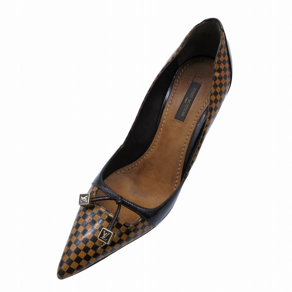 LOUIS VUITTON ルイヴィトン ダミエ キューブリボン ポインテッドトゥ LOUIS VUITTON ルイヴィトン ダミエ キューブリボン ポインテッドトゥ