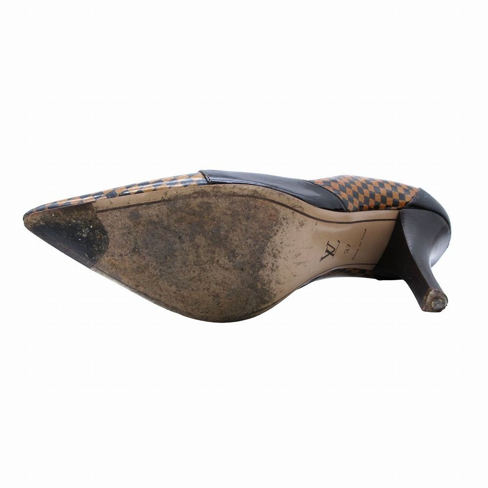 ルイヴィトン ダミエ ハラコ キューブ ポインテッドトゥ ハイヒール パンプス ルイヴィトン☆ダミエ☆ハイヒール☆LOUIS VUITTON ルイヴィトン