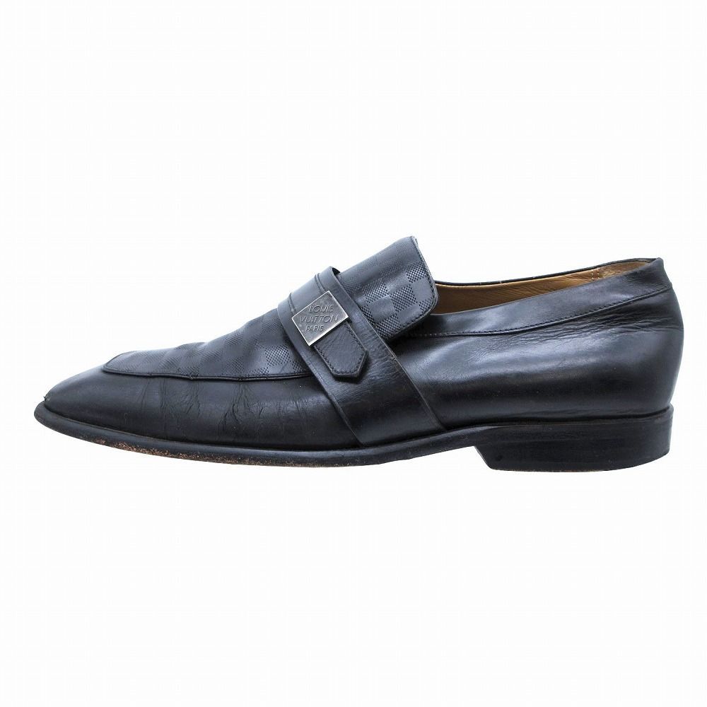 LOUIS VUITTON ルイヴィトン ダミエ柄 Uチップ ローファー シューズ