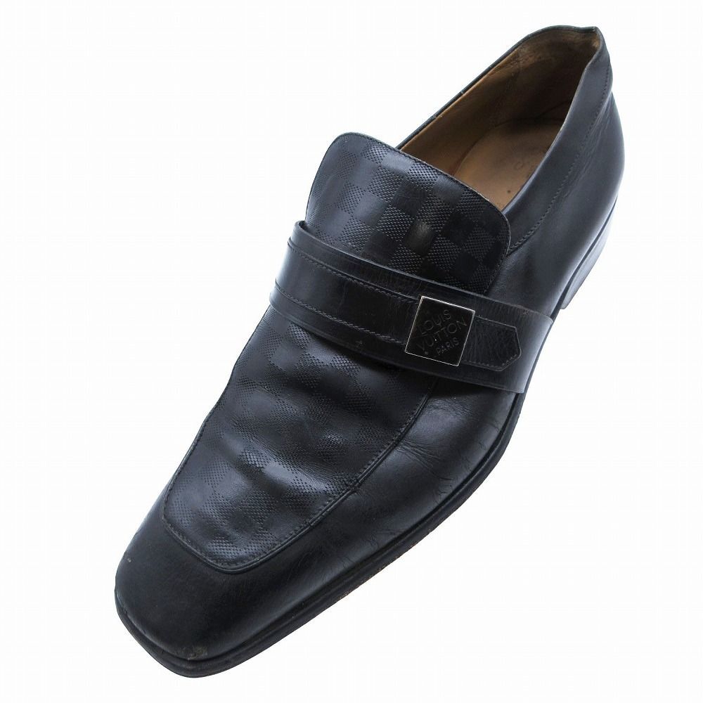 LOUIS VUITTON ルイヴィトン ダミエ柄 Uチップ ローファー シューズ