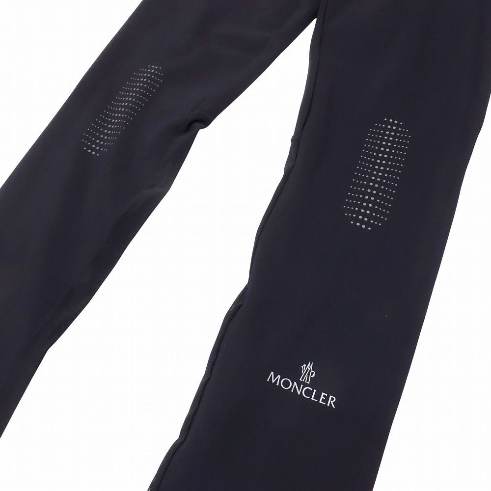 22 ss MONCLER モンクレール ストレッチ パンツ レギンス スパッツ ナイロン トレーニング ウェア M 黒 レディース