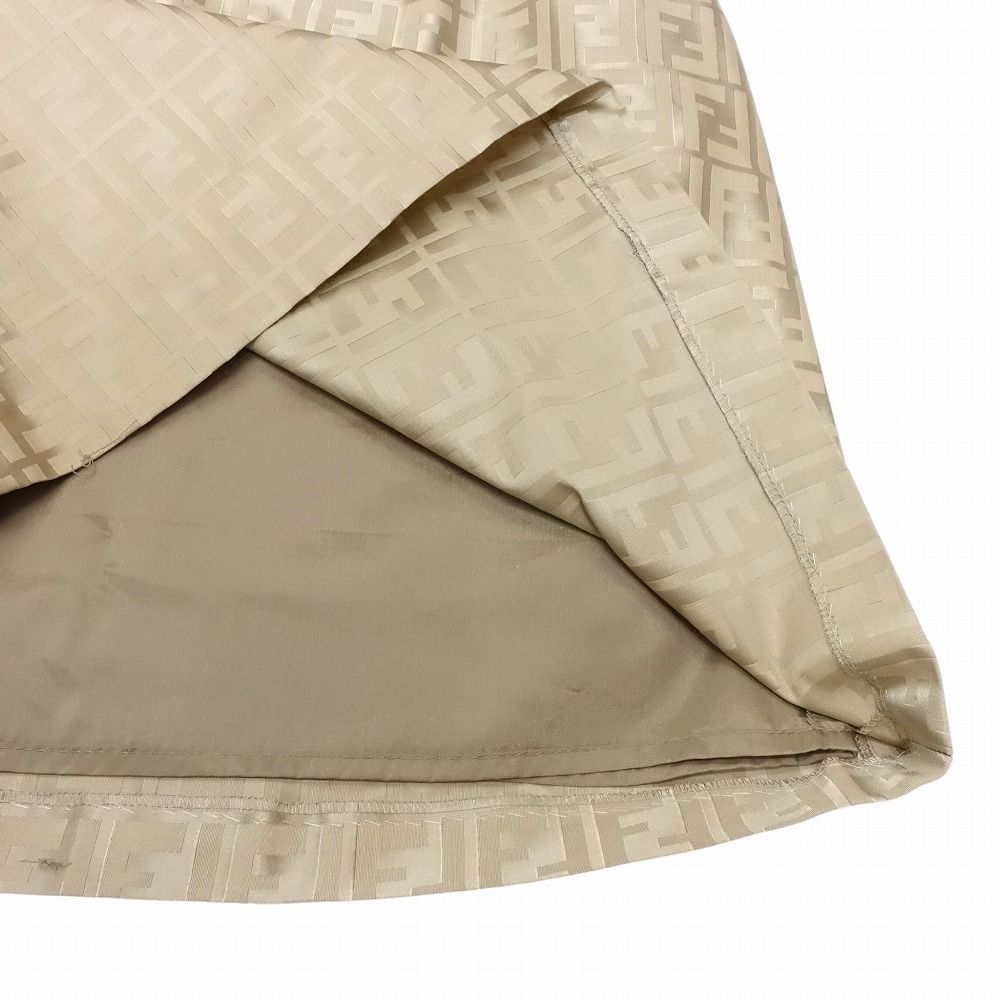 良品 Vintage OLD FENDI フェンディ ズッカ柄 スカート ひざ丈 サテン