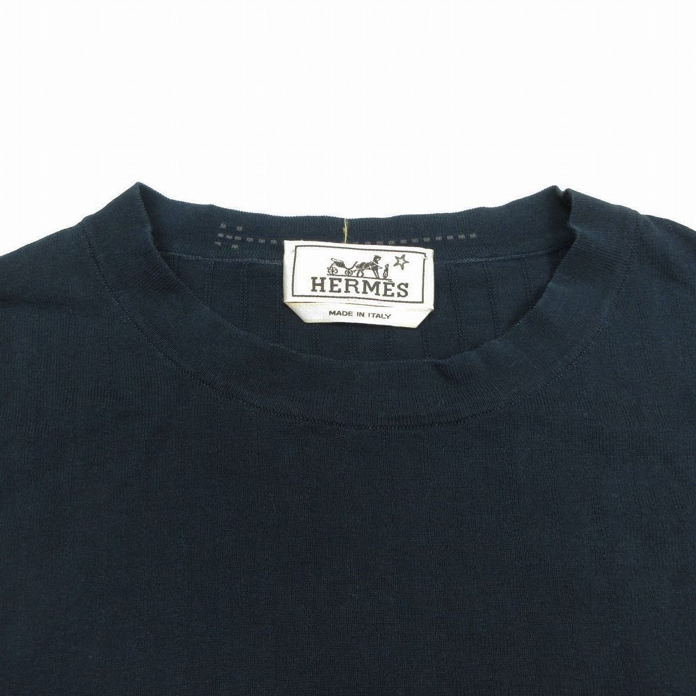 HERMES エルメス シャドーストライプ 裾ライン Tシャツ カットソー