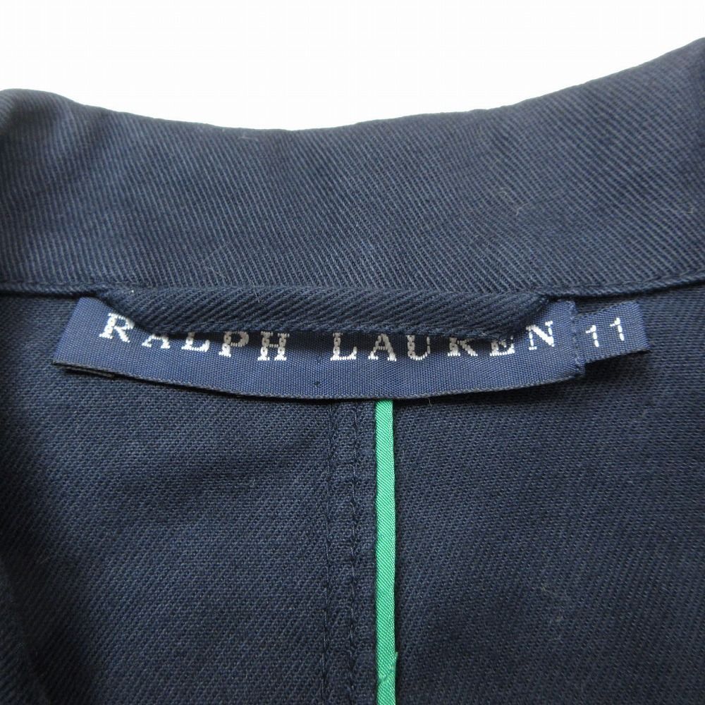 RALPH LAUREN ラルフローレン エンブレムロゴ 金ボタン ブレザー 紺