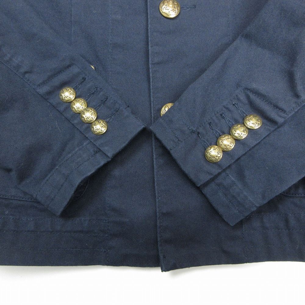 RALPH LAUREN ラルフローレン エンブレムロゴ 金ボタン ブレザー 紺