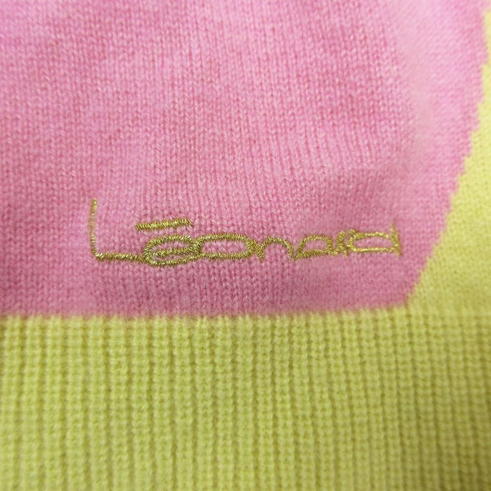 LEONARD レオナール カシミヤ シルク タートルネック ニット セーター