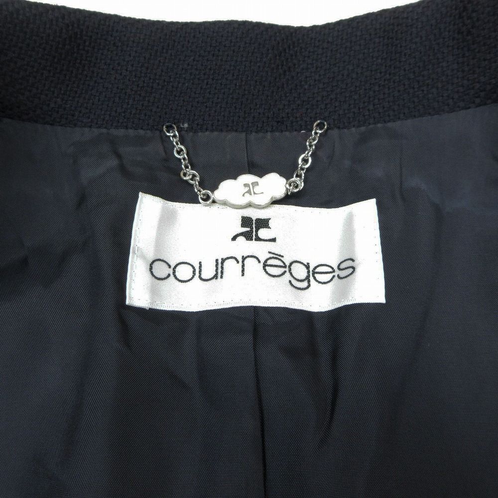  courreges クレージュ ワンピース ジャケット スーツセットアップ ステン ダークネイビー サイズ13 AR L レディース ワンピーススーツ上下 ビジネススーツ