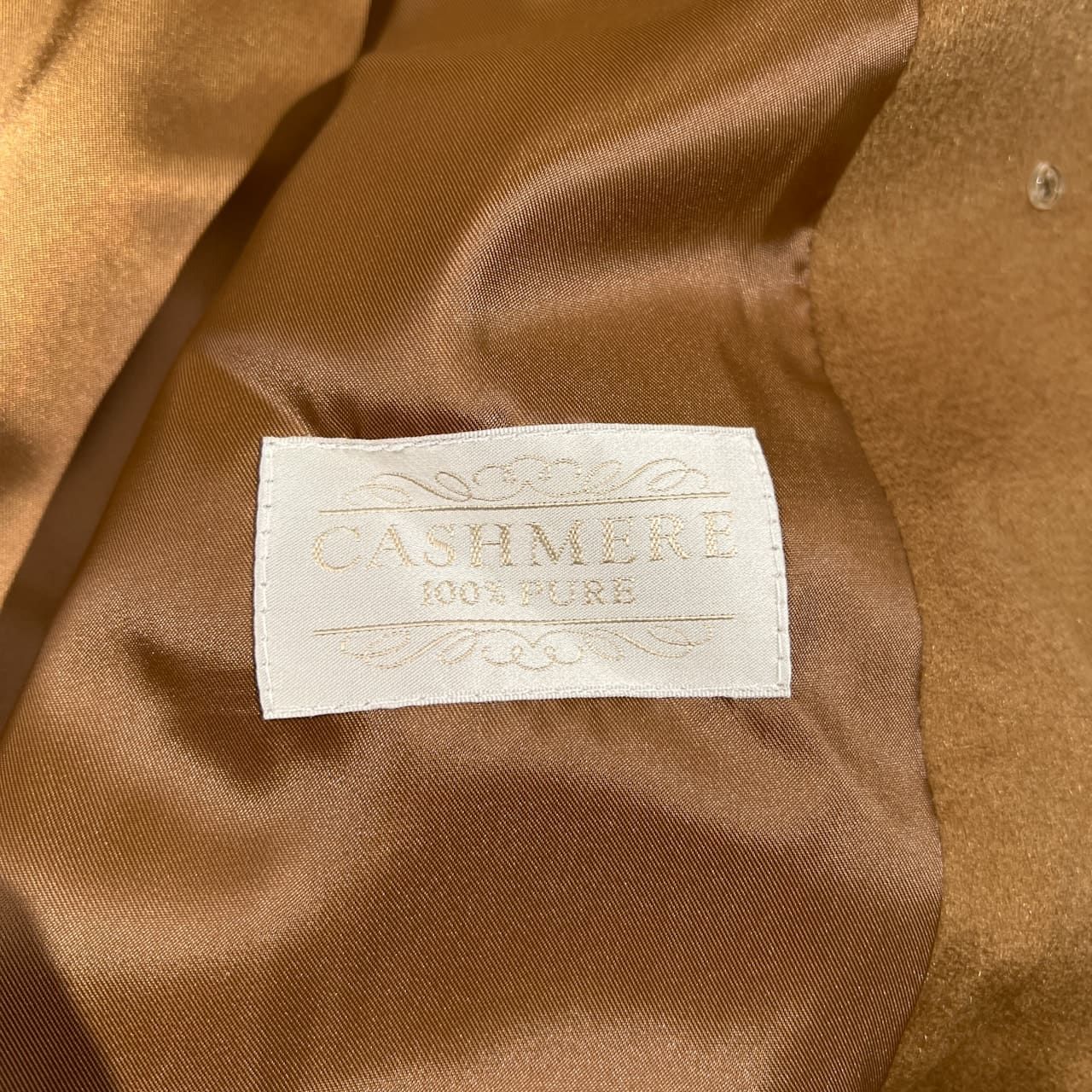 カシミヤ100% MIA CARNA ミアカーナ 毛皮 ファー付き ステンカラー