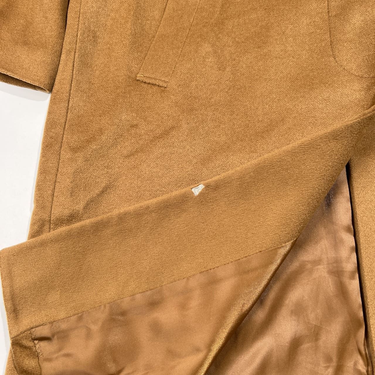 カシミヤ100% MIA CARNA ミアカーナ 毛皮 ファー付き ステンカラー