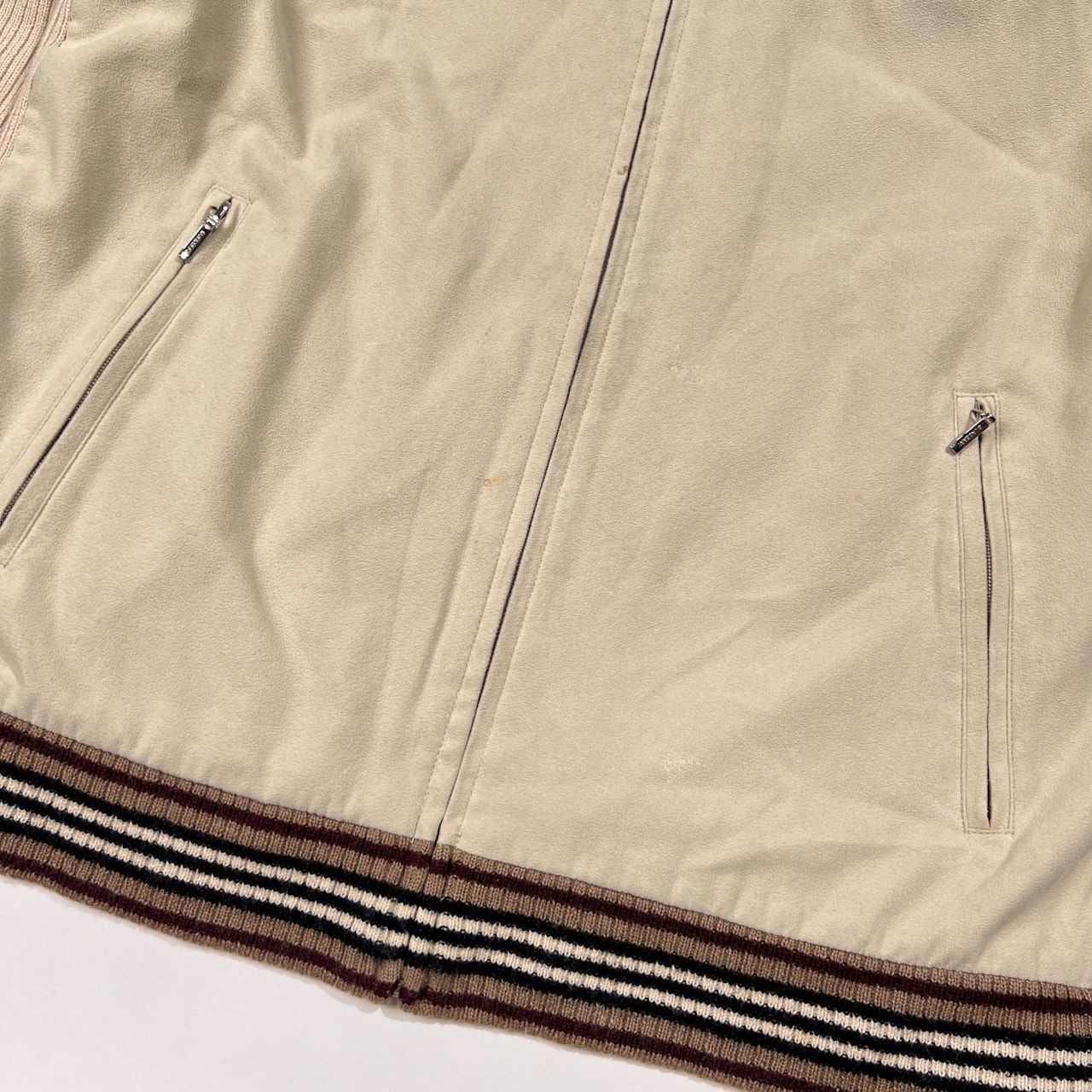 バーバリーブラックレーベル　ジップアップ　キルティング　ドライバーズブルゾン BURBERRY BLACK LABEL バーバリー ブラックレーベル ニット切替 ジップ