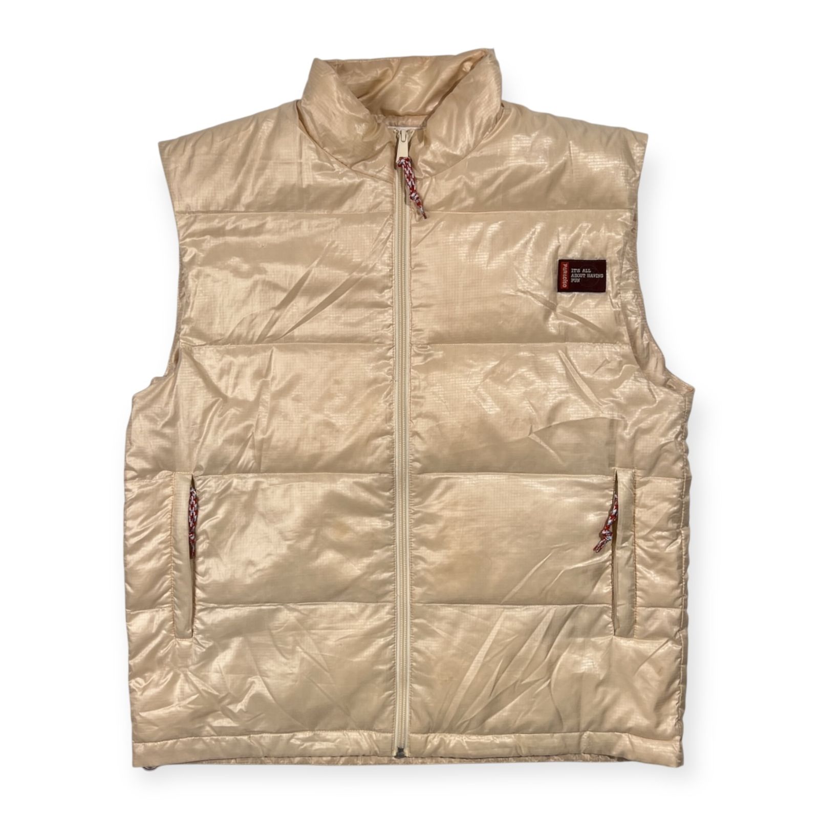 Paradiso パラディーゾ ジップアップ ダウンベスト サイズ L /ベージュ