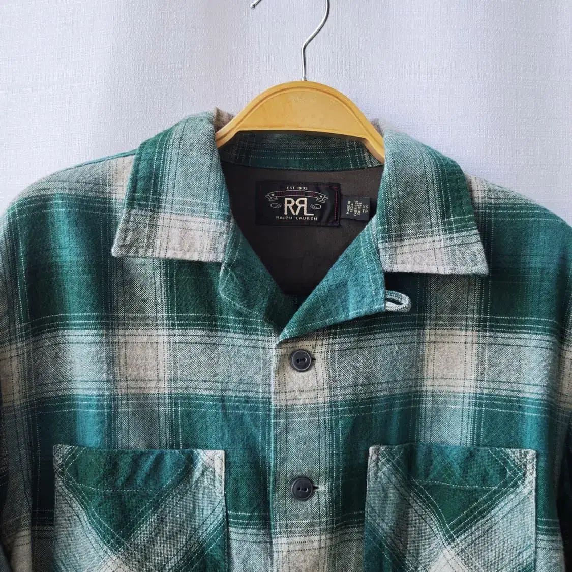 RRL Ralph Lauren XS ネルシャツ グリーンチェック RRL - ダブルアールエル 長袖 チェックシャツ XS グリーン系 RRL Ralph