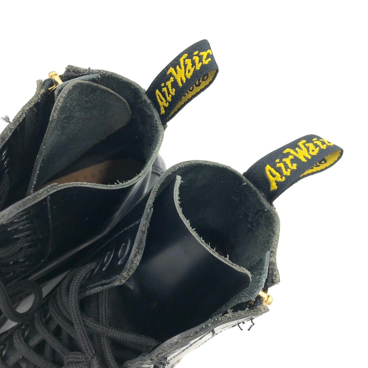  ドクターマーチン 6ホール ブーツ ジップアップ 約24 cm 黒 ブラック レザー ワークブーツ ブーツ